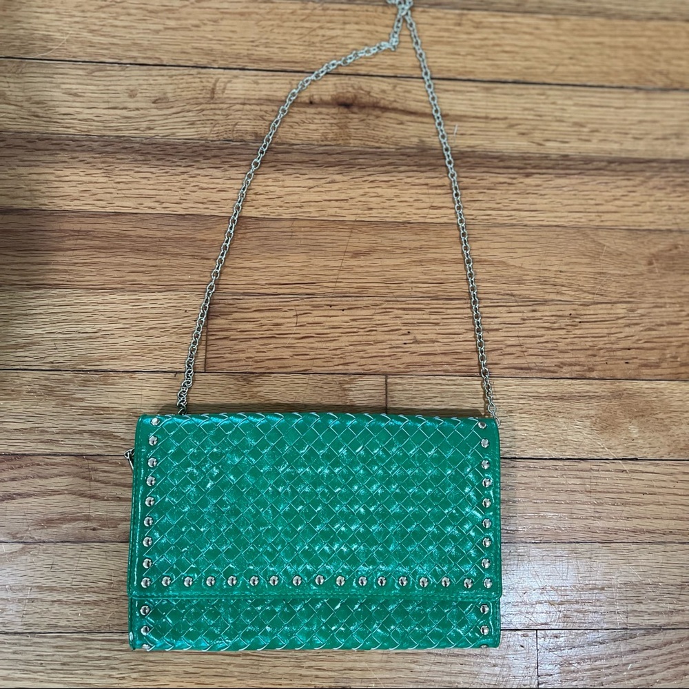 Green shoulder / crossbody bag